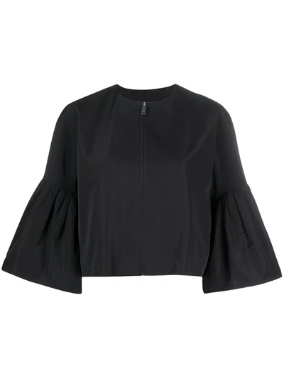 Givenchy Taffeta Blouson Sleeve Jacket In Black