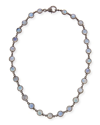 Margo Morrison Rainbow Moonstone Slice Necklace In Multi Pattern