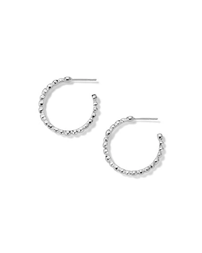 Ippolita Stardust Bezel-set Hoop Earrings In Sterling Silver With Diamonds