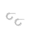 Ippolita Mini Stardust Bezel-set Huggie Hoop Earrings In Sterling Silver With Diamonds