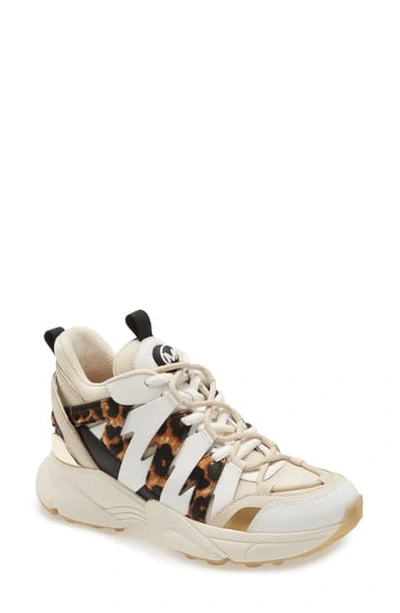 Michael Michael Kors Hero Cheetah-print Trainer Sneakers In Ecru