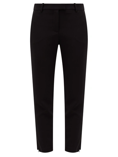 Altuzarra Henri Zipped-cuff Crepe Cropped Trousers In Black