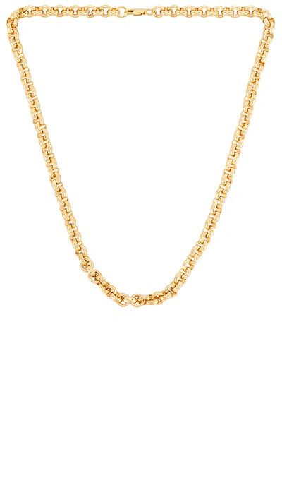 Aureum Beige Rolo Chain Necklace In Gold