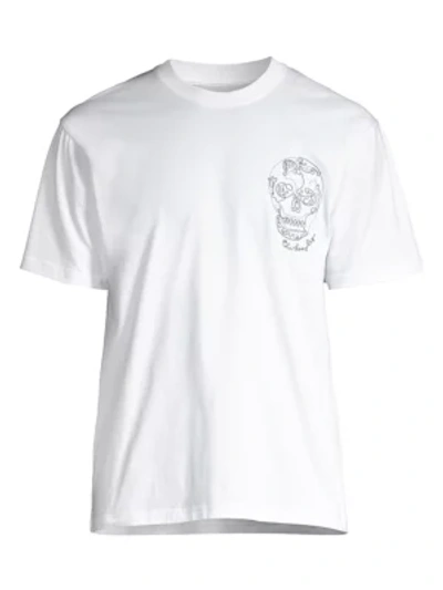 The Kooples Embroidered Cotton Tee In White