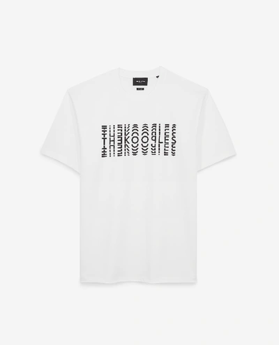 The Kooples Weisses Baumwoll-t-shirt Mit Logo In White