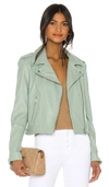 Lamarque Donna Leather Jacket In Green