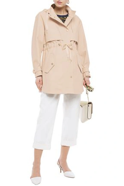Sandro Orlane Cotton Hooded Parka In Sand
