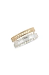 Anna Beck Two-tone Stack Ring In Gold/ Silver