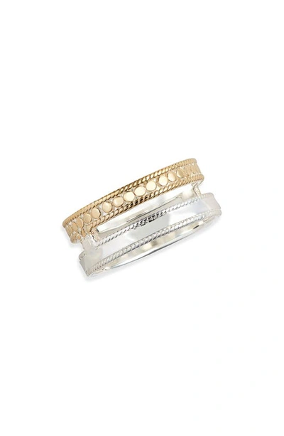 Anna Beck Two-tone Stack Ring In Gold/ Silver