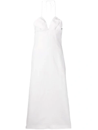 Jacquemus La Robe Bambino Longue Midi Dress In White