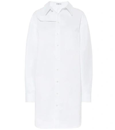 Balenciaga Cotton Poplin Shirt Dress In White