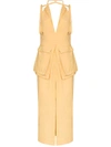 Jacquemus La Robe Ascea Midi Dress In Yellow