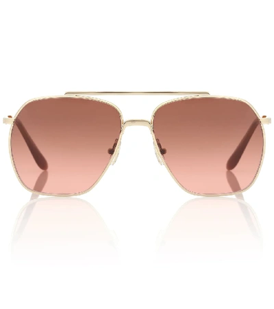 Acne Studios Aviator Sunglasses In Gold