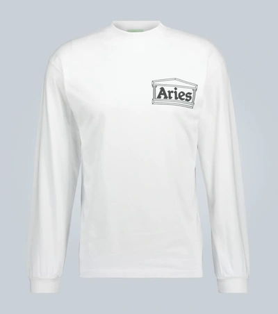 Aries Y2k Printed Long-sleeved Shirt In White