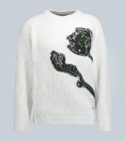 Jacquemus Le Pull Artichaut Cotton Sweater In White