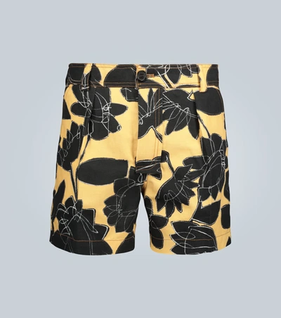 Jacquemus Le Short Tennis Floral Shorts In Multicoloured