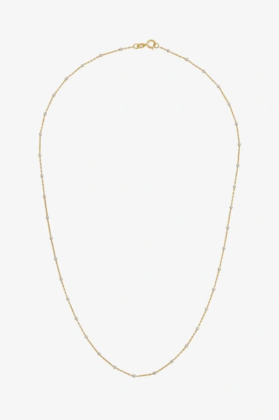 Anine Bing Mini Cube Necklace In Gold