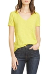 Atm Anthony Thomas Melillo Women's Slub Jersey V-neck Tee In Canary