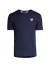 Comme Des Garçons Play Heart Applique Tee In Navy