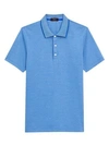 Theory Men's Casual Cotton Polo In Shallow Aster Blue