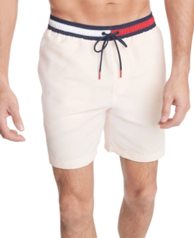 Tommy Hilfiger Men's Ithaca 7" Swim Trunks, Created For Macy's In Canteloupe