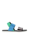 Pollini Sandals In Steel Grey