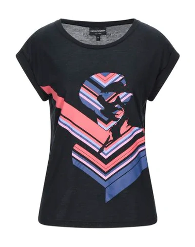 Emporio Armani T-shirts In Black