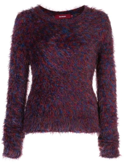 Sies Marjan Ange Mélange Frayed Knitted Sweater In Multicolor