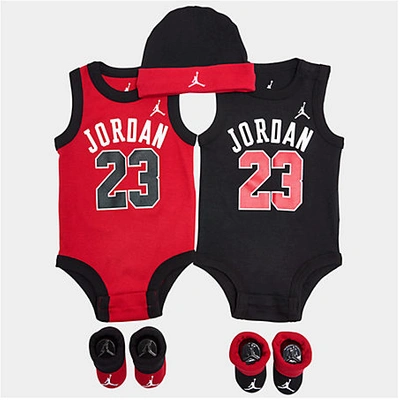 Nike Babies' Jordan Infant Jersey 5-piece Box Set In Black/red