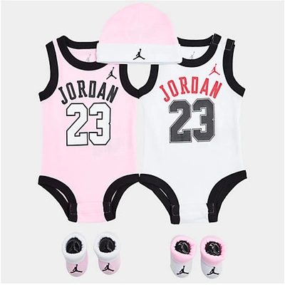 Nike Babies' Jordan Infant Jersey 5-piece Box Set In Pink/white
