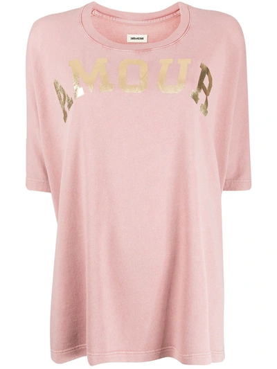 Zadig & Voltaire Amour T-shirt In Pink