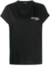 Balmain Logo-print Cap-sleeve T-shirt In Black