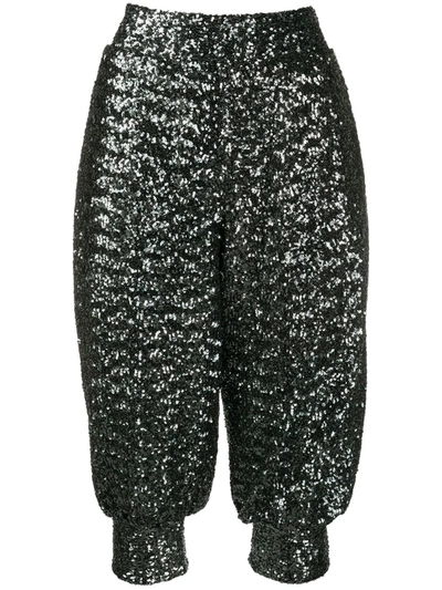 No Ka'oi Sequin Harem Trousers In Silver