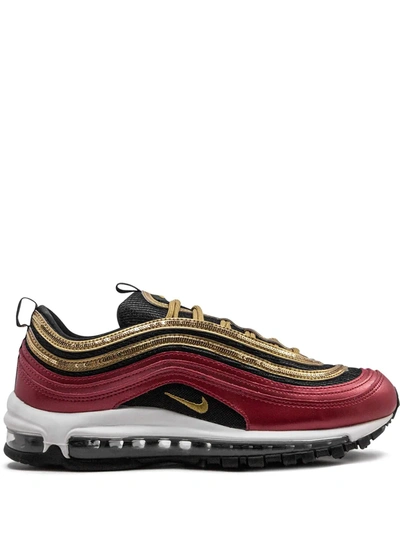 Nike Air Max 97 Sneakers In Red/metallic Gold/sail