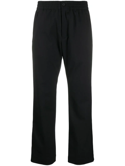 Y-3 Cropped Straight-fit Trousers In Black