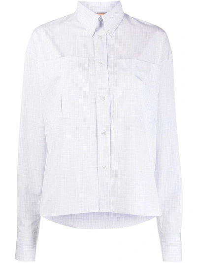Plan C Relaxed-fit Button-down Shirt In White