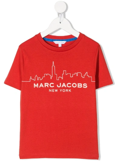 Little Marc Jacobs Teen Logo-print T-shirt In Red