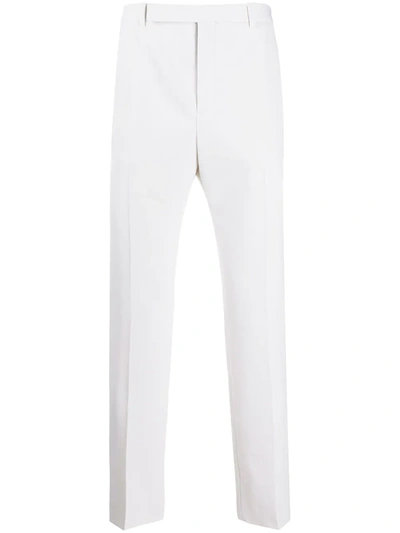 Saint Laurent Pleated Detail Tailored Trousers In White