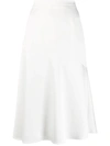 Blanca Vita Asymmetric Seam Detail Skirt In White