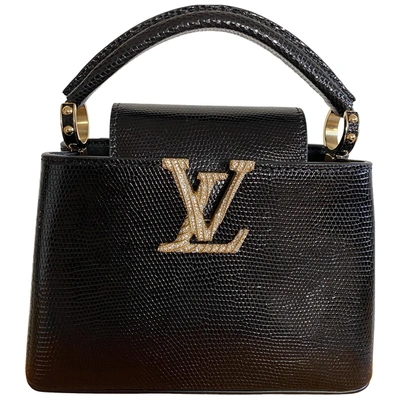 Capucines leather handbag Louis Vuitton Black in Leather - 20392860