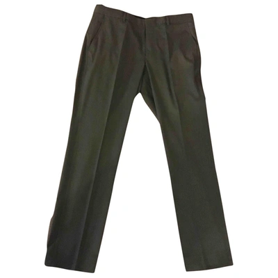 Pre-owned Emporio Armani Wool Trousers In Grey