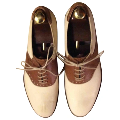 Pre-owned Paul Smith Leather Lace Ups In White