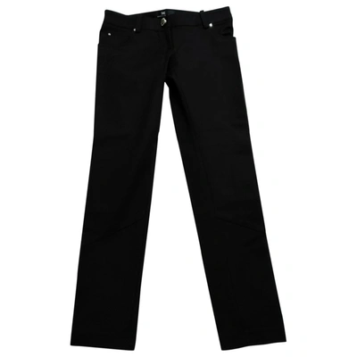 Pre-owned Elisabetta Franchi Straight Trousers In Black