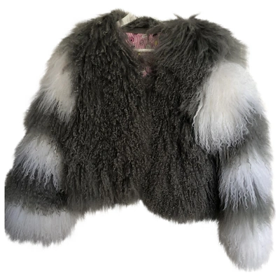 Pre-owned Charlotte Simone Grey Shearling Jacket