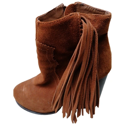 Pre-owned Jeffrey Campbell Ankle Boots In Camel