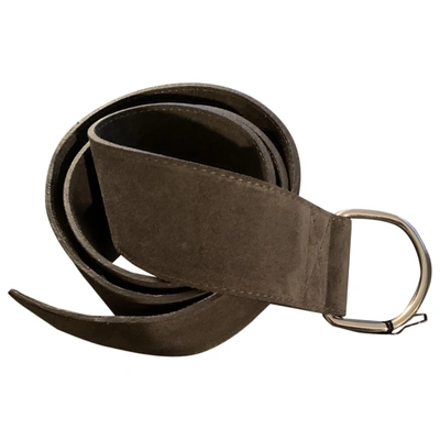 Pre-owned Hache Leather Belt In Black