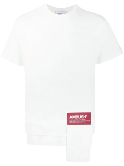 Ambush Contrast Waist-pocket T-shirt In White