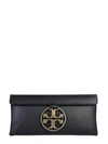 Tory Burch Women's Miller Metal Leather Clutch In Black