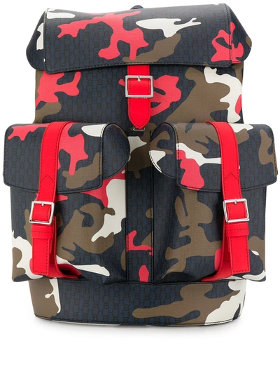 Hugo Boss Camouflage Print Backpack In Multicolour