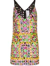 Ashish Sequin-embellished Patterned Mini Dress In Yellow